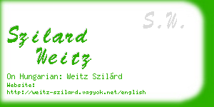 szilard weitz business card
