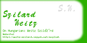 szilard weitz business card